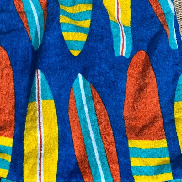 Terry Cloth Drawstring Backpack Beach Bag Great Condition - Picture 4 of 6